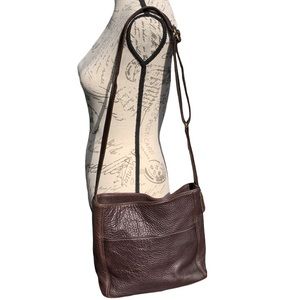 Coach Sonoma Brown Pebble Leather Shoulder Bag